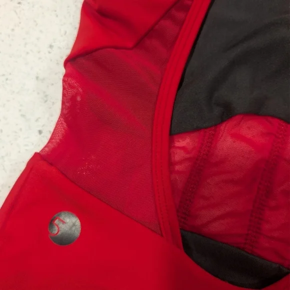 CUTE 5dancewear Five 5 YXL Extra large Gymnastics Dance Leotard CHRISTMAS RED - Picture 12 of 13